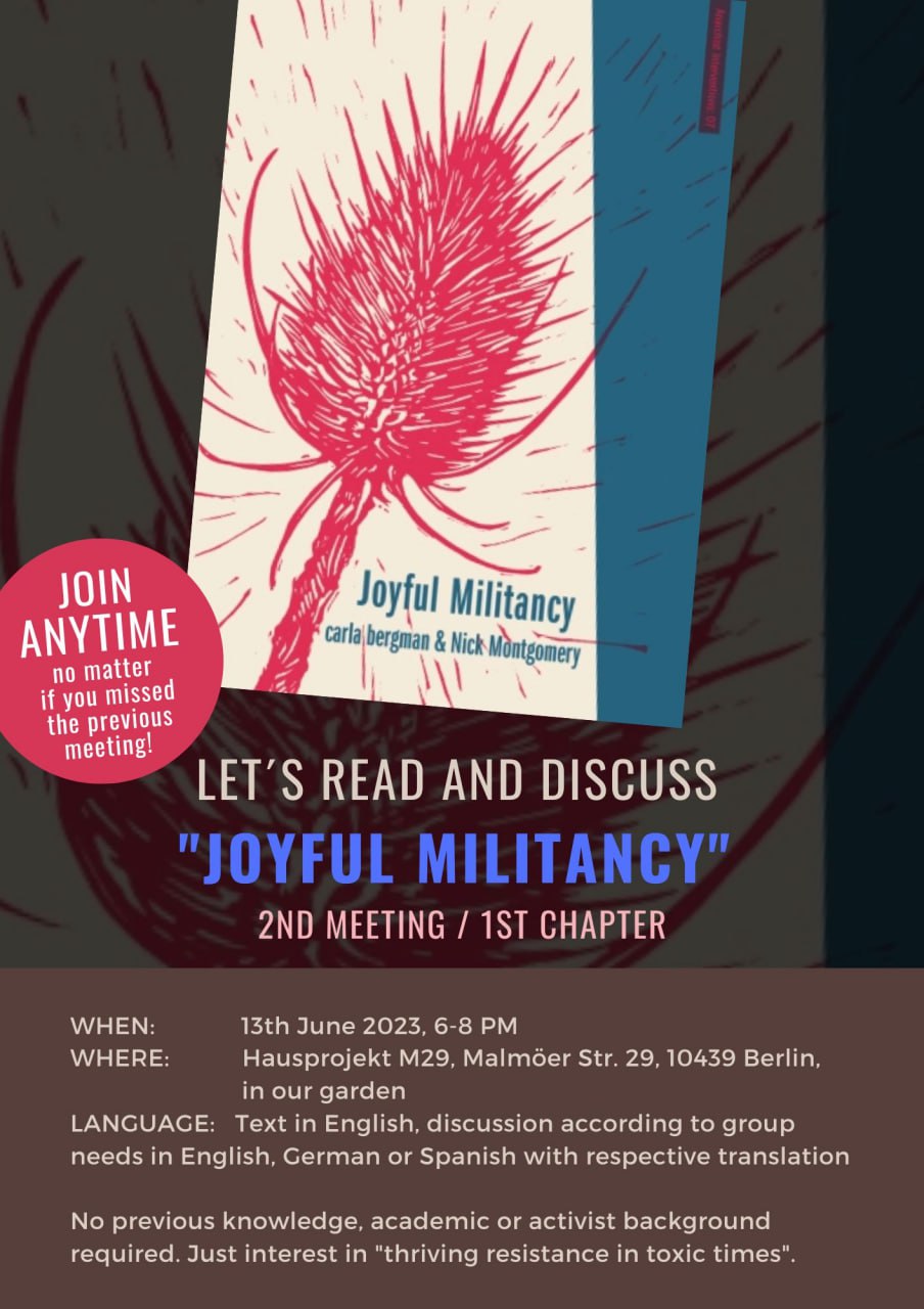 Let´s read and discuss the book „Joyful Militancy“! Chapter 1