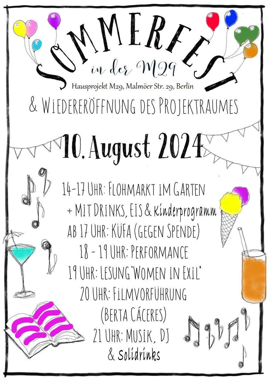 Summerparty and Re-opening of the Project Room at M29